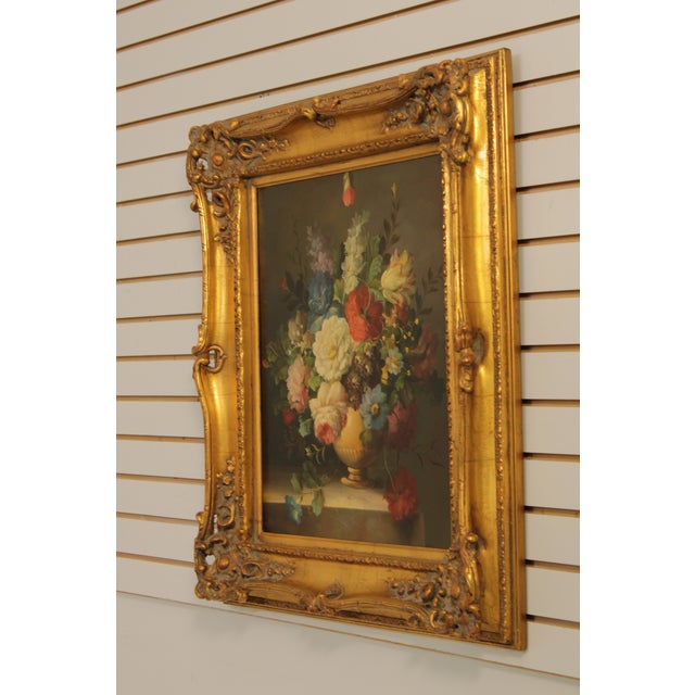 Age: Approx: 20 Years Old Details: Bright & Vibrant Colors Quality Construction Wood Ornate Frame w. Gold Finish Stunning...