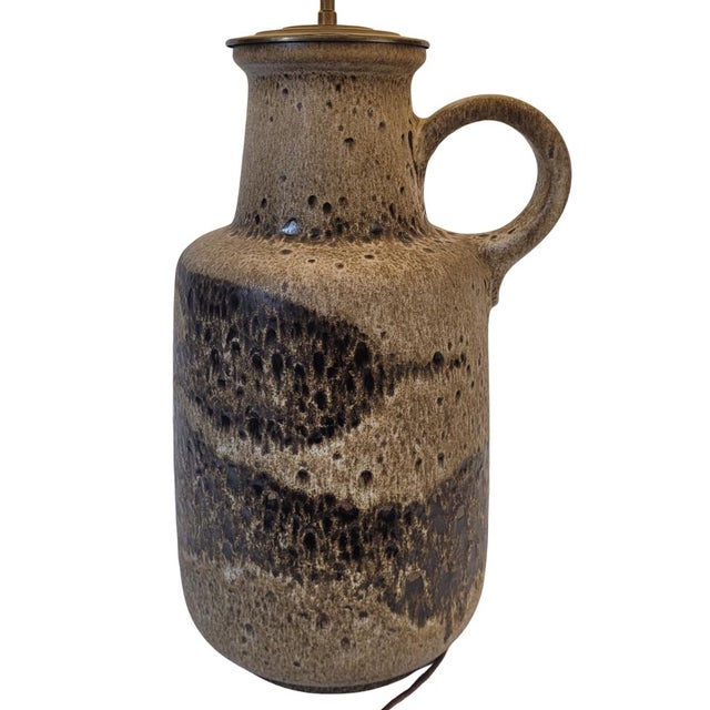 Fat Lava ceramic lamp with original shade, Scheurich Keramik, 1960s – Germany Material: Ceramic, rustic cotton Model:...