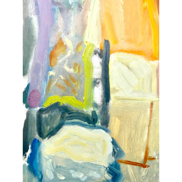 Contemporary "Home" Contemporary Fauvist Interior Scene Oil Painting For Sale - Image 3 of 5