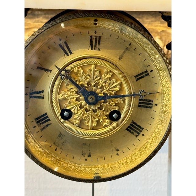 19th Century French Marble Mantle Clock For Sale - Image 6 of 9