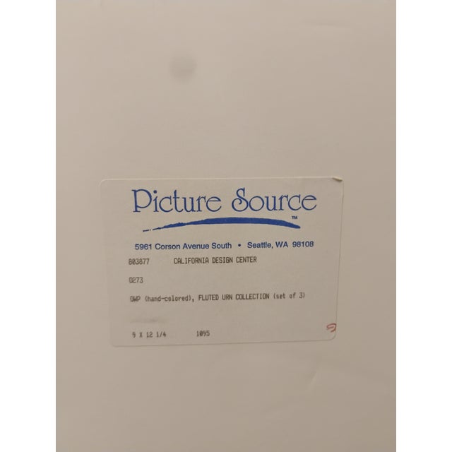 Wood 17th Century Giovanni Battista Piranesi "Fluted Urn Collection" - Hand-Colored Framed Trio For Sale - Image 7 of 9