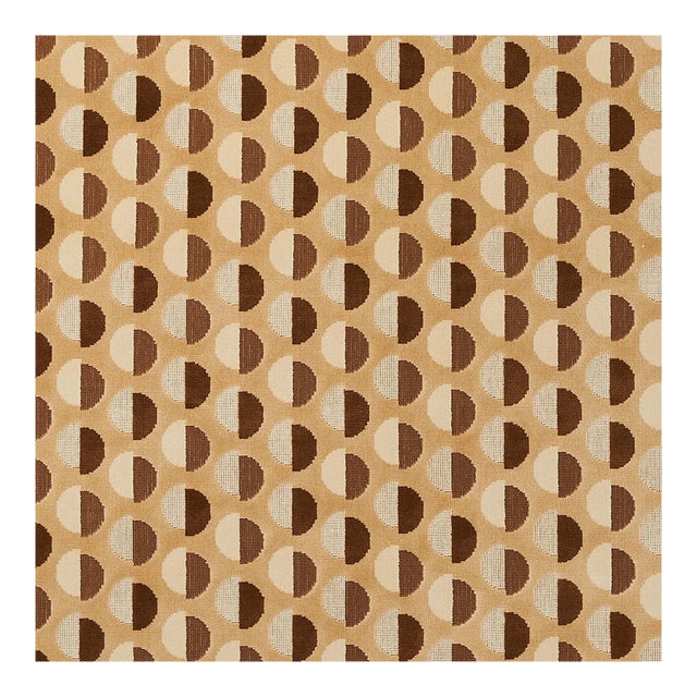 Sample - Schumacher Half Moon Velvet Fabric in Camel For Sale