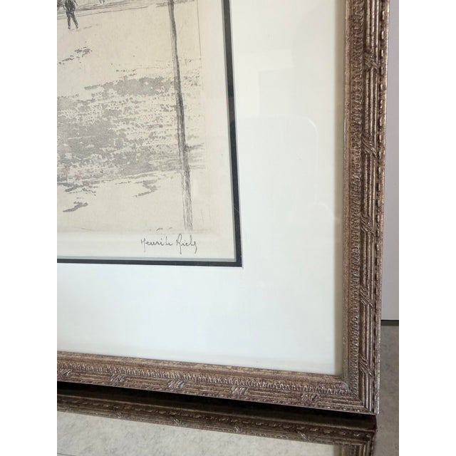 Early 20th Century Signed Hand-Colored Etching of Arc De Triomphe, Paris, Framed For Sale - Image 4 of 6