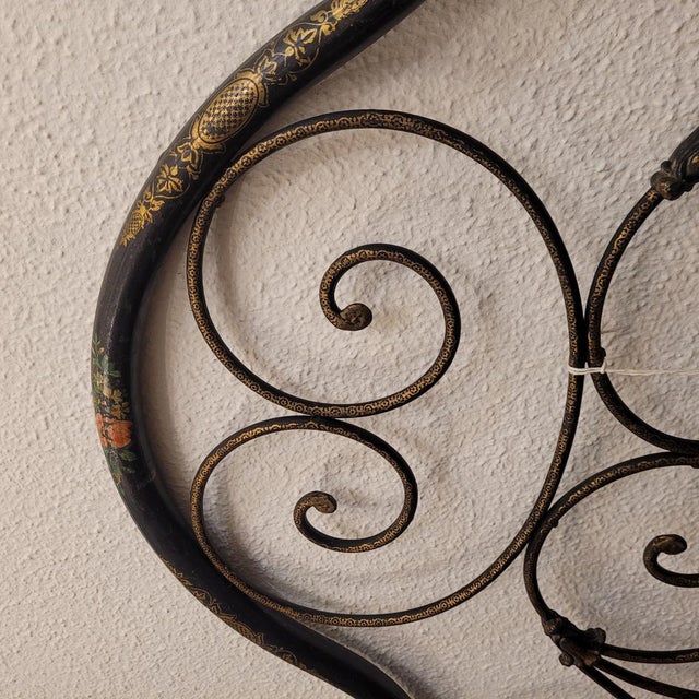 19th Century Bristol Wrought Iron Headboard with Floral Motifs, United Kingdom, 1890s For Sale - Image 18 of 18