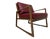 Lounge Chair in Dark Red Leather by Andy Thornton, England, 1980s For Sale