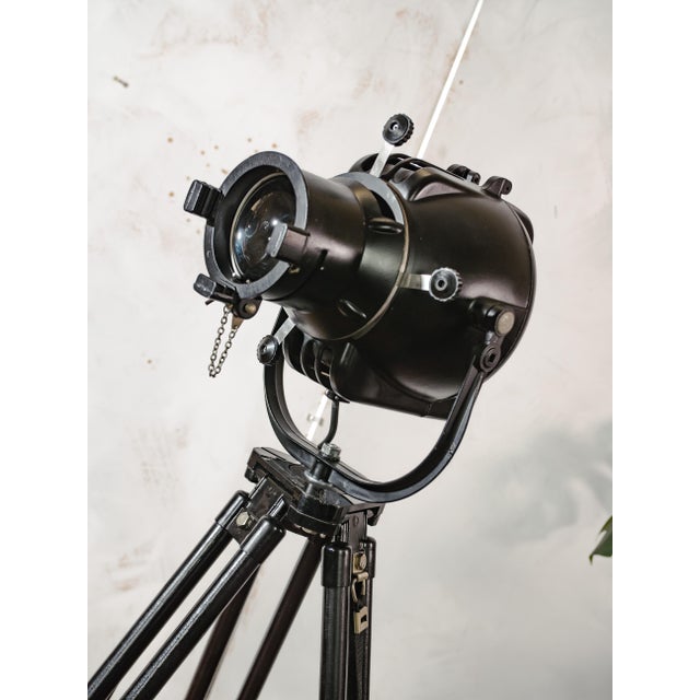 Industrial Model Patt 23 Theater Spotlight on Black Tripod, 1960s For Sale - Image 3 of 14