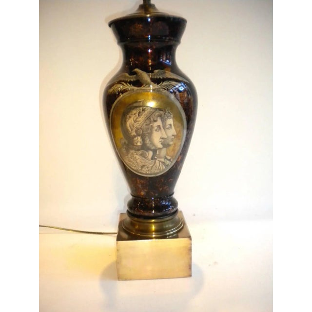 Neoclassical Neoclassical Églomisé Lamp For Sale - Image 3 of 7