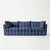 Sophie Conran Coco 4 Seater Sofa - Coastal Blue & Navy Blue Wide Stripes with Knife Edge Cushion For Sale - Image 4 of 4
