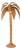 Palm Tree Floor Lamp in Rattan For Sale