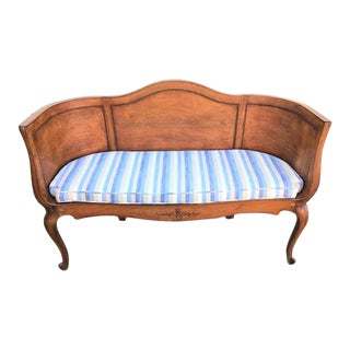 Early 20th Century Turn of the Last Century Victorian Oak Bench For Sale