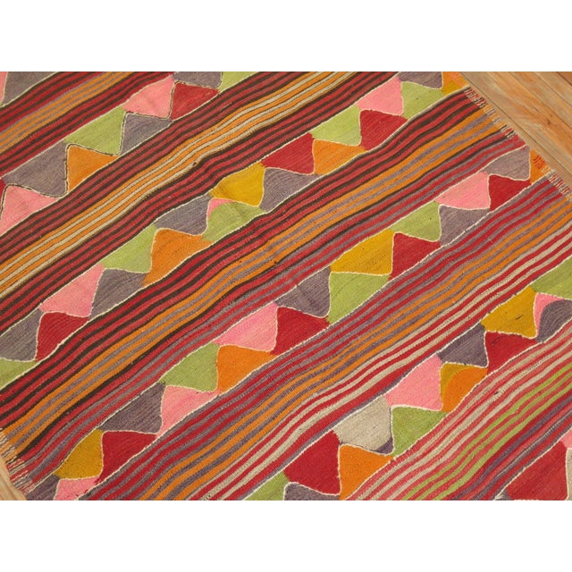 Textile Boho Colorful 20th Century Turkish Kilim For Sale - Image 7 of 18