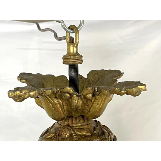 Bronze Vintage Neoclassical Art Deco Murano Glass Multicolor Rosette Chandelier For Sale - Image 8 of 12