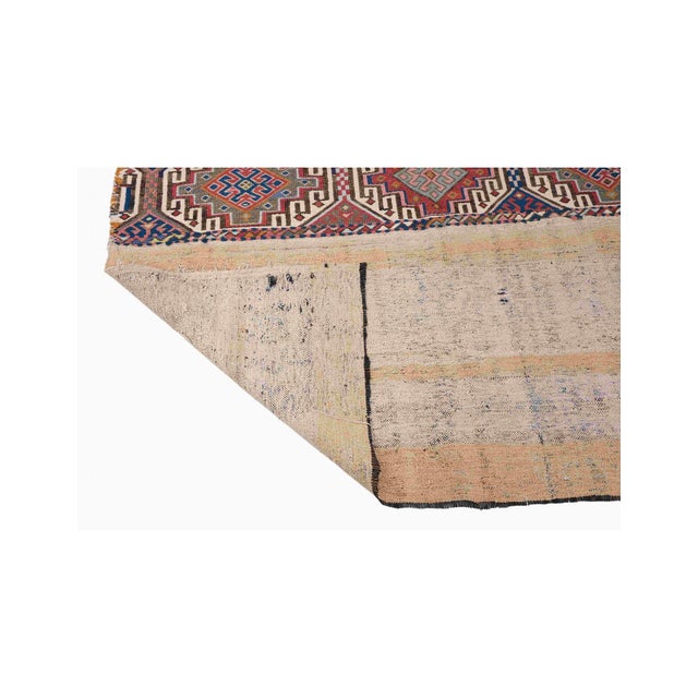 1960s Embroidered Turkish Vintage Kilim Rug - 5`0″ X 6`1″ For Sale - Image 5 of 6