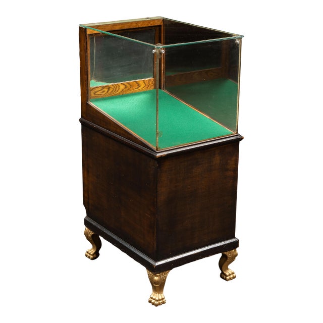 Early 20th Century Writing Implement Glass Shop Display Cabinet For Sale