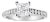 14K White Gold 1 1/5 Cttw 4-Prong Set Princess Diamond Classic Engagement Ring (I1-I2 Color, H-I Clarity) Ring Size 7 For Sale