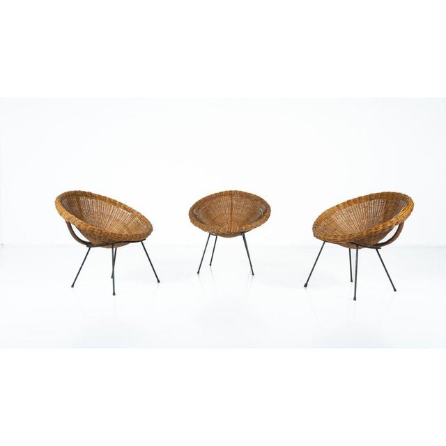 Mid-Century Rattan Armchair, 1970s For Sale - Image 14 of 17