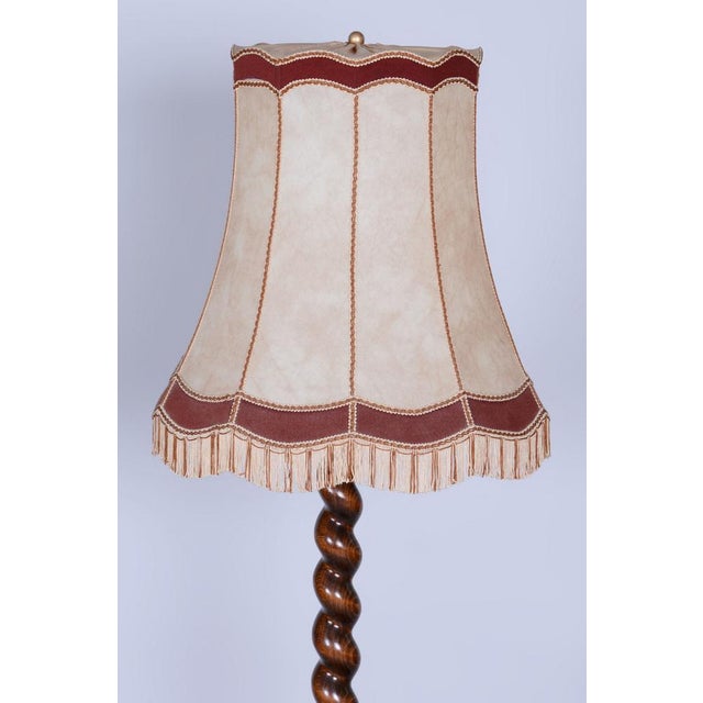 Wood Art Deco Floor Lamp in Oak, 1920s For Sale - Image 7 of 15