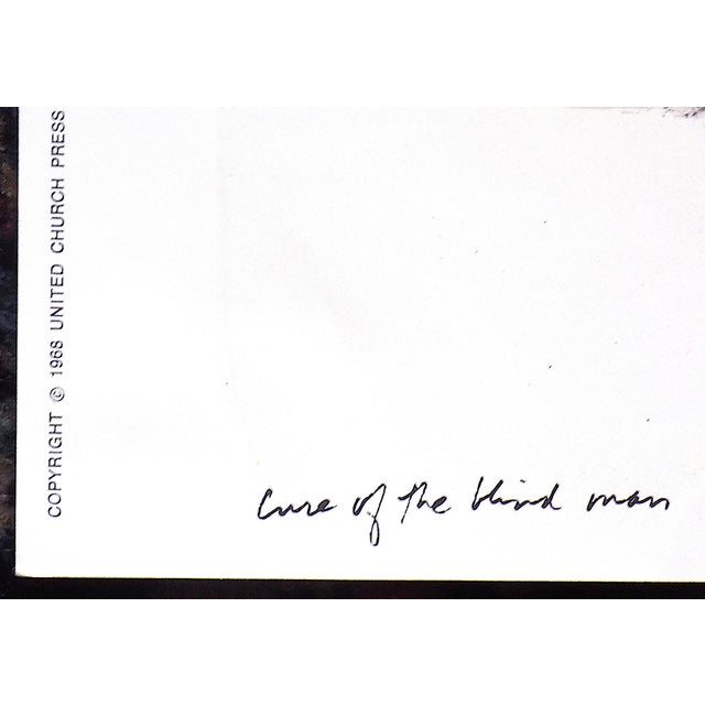 Sister Mary Corita Kent Vintage Mid 20th C. Abstract Signed Sister Mary Corita Kent Lithograph--"Cure of the Blind Man" For Sale - Image 4 of 7