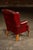 Animal Skin Vintage Tufted Leather Wingback Chesterfield Armchair in Oxblood For Sale - Image 7 of 14