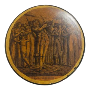 Early 19th Century French Papier-Mâché Patch Box