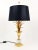 Black Hollywood Regency Gilt Brass and Glass Pineapple Leaf Table Lamp by Maison Charles, France, 1970s For Sale - Image 8 of 11