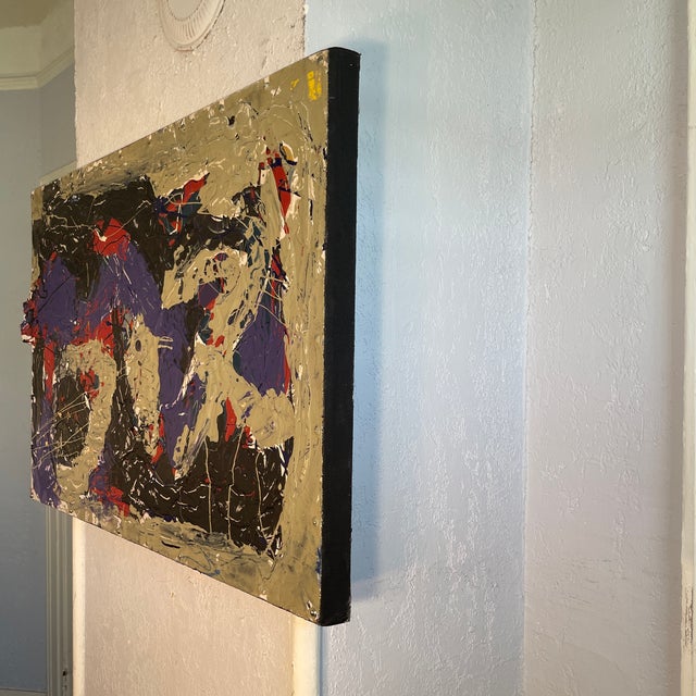 Snake” by John Frates, Mid Century Modern, #1723, 24x36x1.75 In. For Sale In Jacksonville, FL - Image 6 of 12