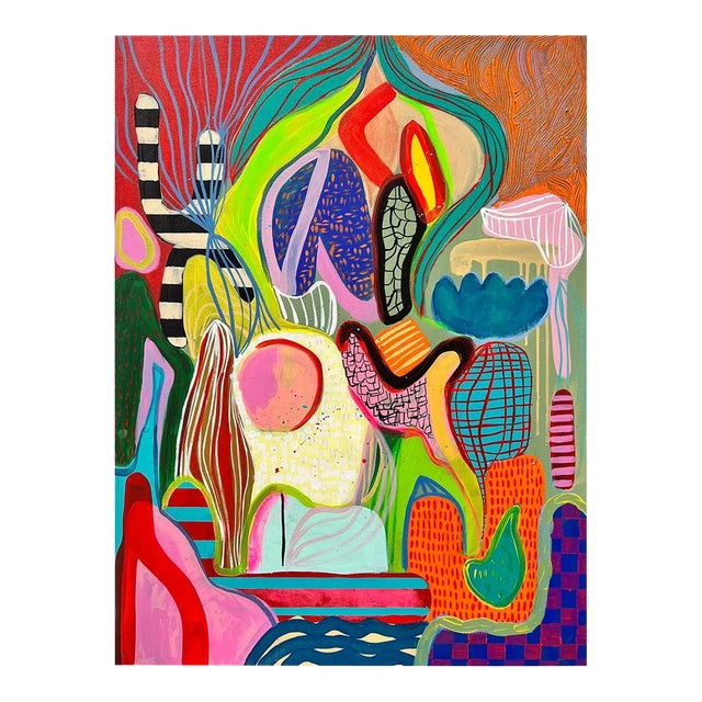 Contemporary Abstract Acrylic on Canvas Painting "Barotrópico V" by Daniela Marin For Sale