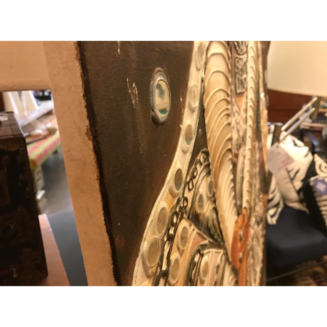 Glass Vintage Rajasthani Fragmented - Mirror Painting of a Bride For Sale - Image 7 of 9