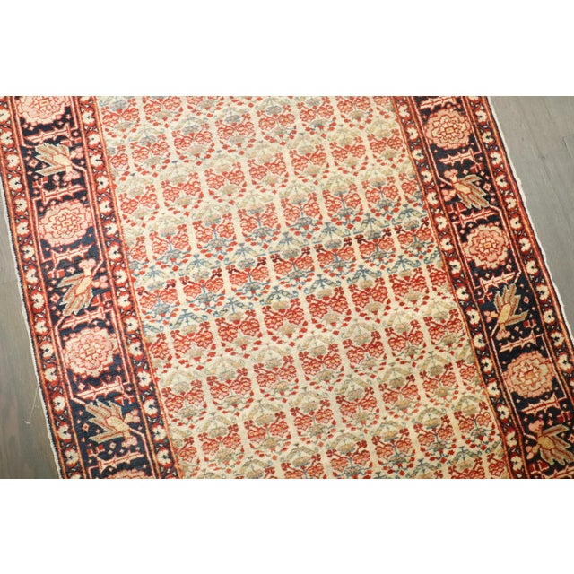 19th Century Zabihi Collection Ivory Tabriz Haji Jalili Fine Persian Runner - 2'7" x 16'9" For Sale In New York - Image 6 of 7