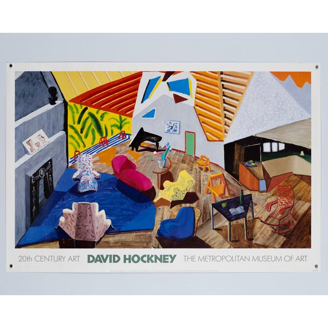 Modern David Hockney at the Metropolitan Museum of Art Exhibition Poster, 1990s For Sale - Image 3 of 9