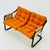 Orange Bauhaus Tubular Canvas Sling Two-Seater Sofa, 1970s For Sale - Image 8 of 11