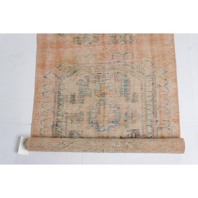 Textile 1950s Bohemian Handknotted Runner Rug For Sale - Image 7 of 10