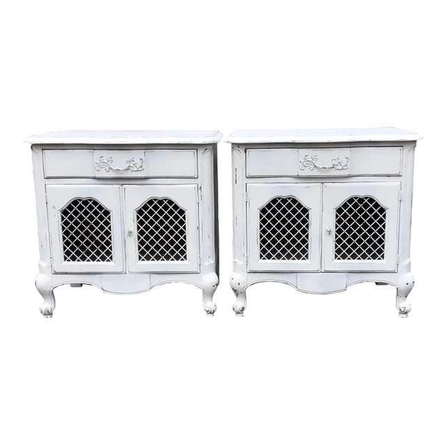 1970s White Furniture Co. French Provincial Nightstand a Pair Chairish