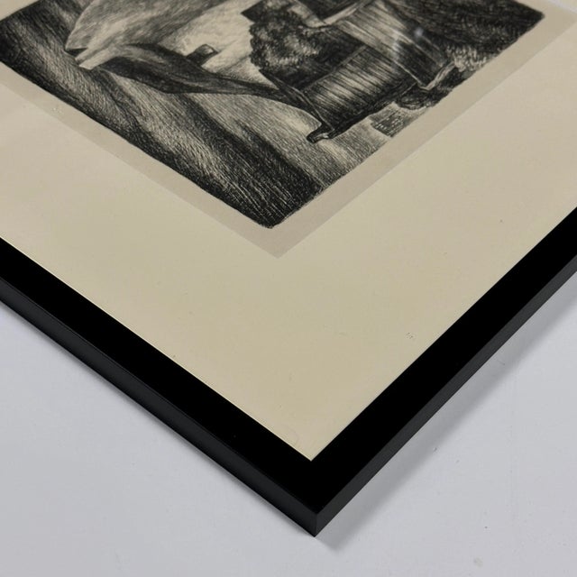 Richard Hood (1910-1995) - Wpa Expressionist Man and House, Signed (Lithograph, 1939)/Edvard Munch/Van Gogh For Sale - Image 4 of 4