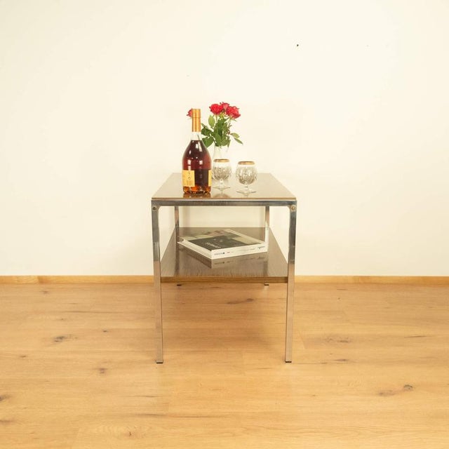 TV Shelf in Chrome Frame with 2 Levels, 1960s For Sale - Image 6 of 10