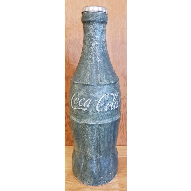 Vintage Plaster of Paris Coca Cola Bottle Factory Display c.1930s Dimensions 7" diameter x 23" high. Very good vintage...