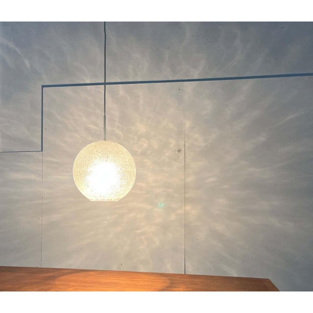 Mid-Century Modern Space Age German Glass Ball Pendant Lamp from Doria, 1960s For Sale - Image 16 of 18