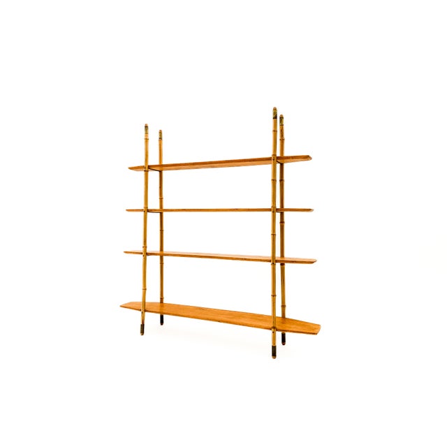 Mid-Century Bamboo Shelf, 1950s For Sale - Image 4 of 4