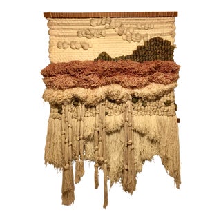 Oversized 1970's Fiber Art For Sale
