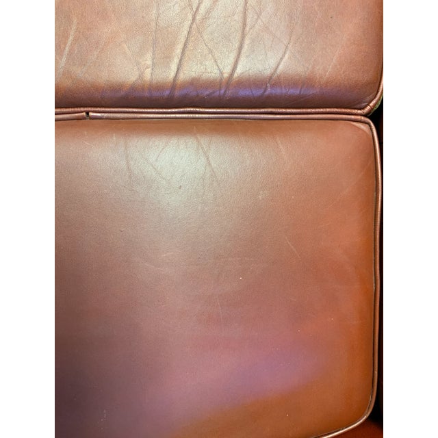 Vintage Tufted Leather French Louis XV Style Sofa For Sale - Image 13 of 14