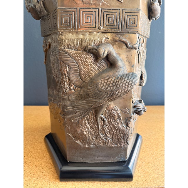 1950s Hollywood Regency Bronze Lamp With Peacocks Manner of Billy Haines For Sale In Los Angeles - Image 6 of 12