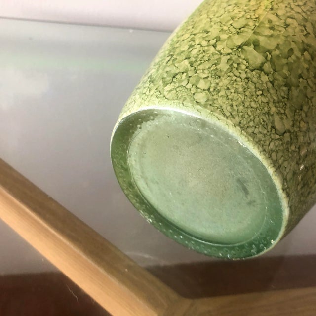 1990s 90's Speckled Venom Green Vase For Sale - Image 5 of 6