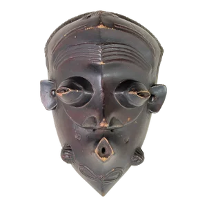 Vintage African Bena Lulua Mask