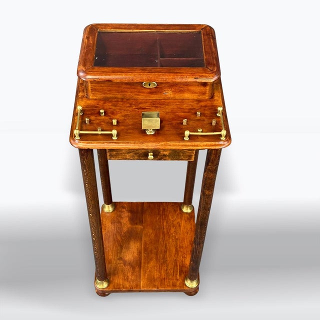 Boho Chic Brown Cigar Table, 1920s For Sale - Image 3 of 8