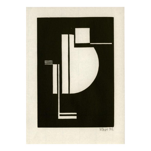 Walter Dexel, Construction I, 1924, Linocut, Paper For Sale