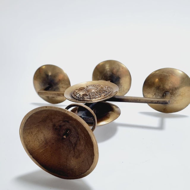 Brass Candleholder attributed to Gyula Szabó, 1970s For Sale - Image 9 of 14
