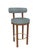 Contemporary Collector Modern Moca Bar Chair in Tricot Light Seafoam Fabric and Smoked Oak by Studio Rig For Sale - Image 3 of 6