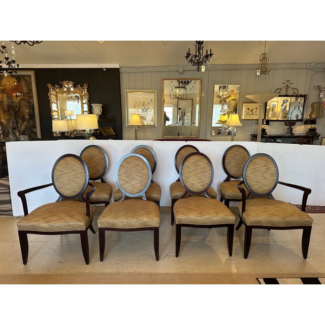 Oval X Barbara Barry Dining Chairs for Baker -Set of 8 For Sale - Image 13 of 16
