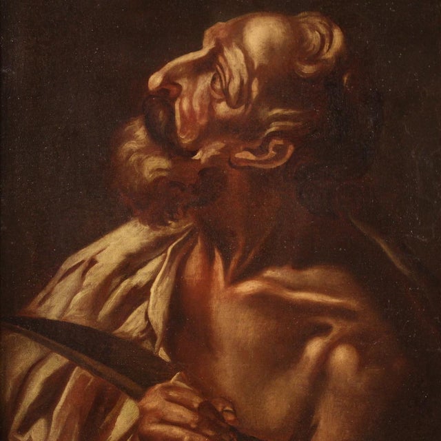 Italian Artist, Saint Bartholomew, 1670, Oil on Canvas, Framed For Sale - Image 7 of 16
