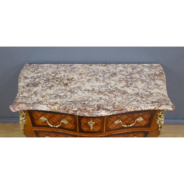 Early 20th Century Louis XV Marquetry Commode For Sale - Image 5 of 18
